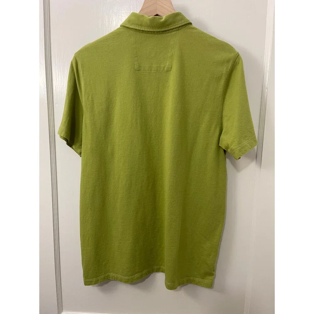 Banana Republic Men's Green Short Sleeve One Button Polo Shirt Size M